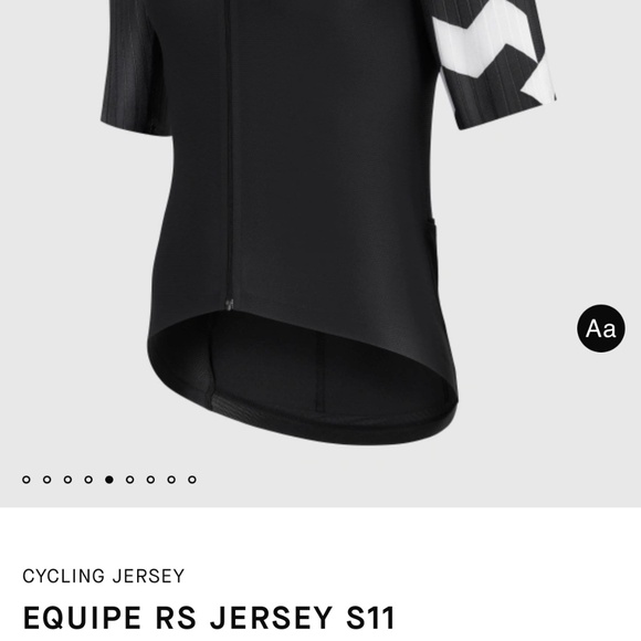 ASSOS men’s cycling, jersey, black and white, small short sleeve zip up - Picture 5 of 5